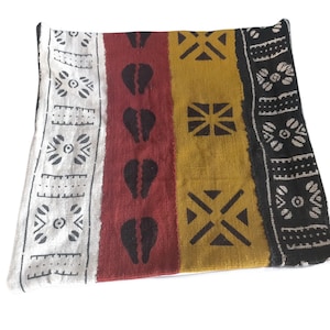 Mudcloth Throw Pillow Cover: Handmade Cotton, 20x20 16x16 20x20