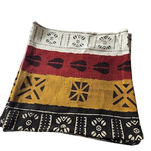 Mudcloth Throw Pillow Cover: Handmade Cotton, 20x20 16x16 image 8