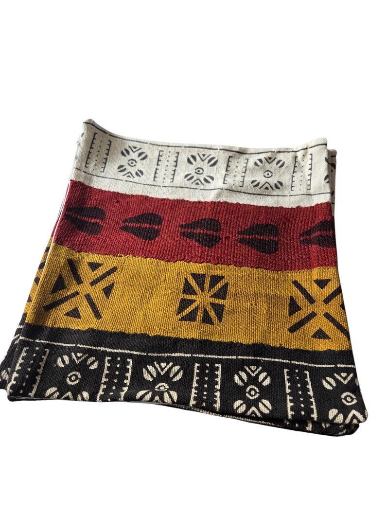Mudcloth Throw Pillow Cover: Handmade Cotton, 20x20 16x16 image 8