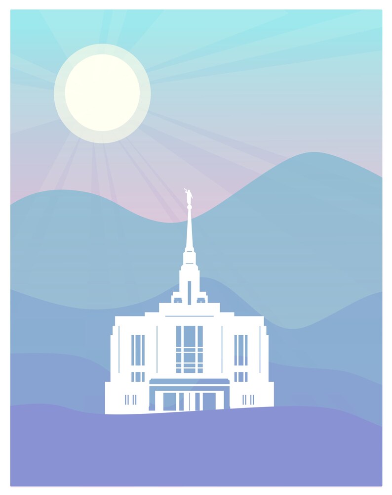 Custom Temple Digital Printable Temple Art Printable LDS - Etsy