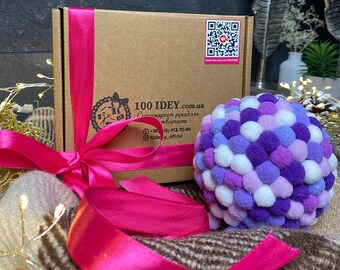 Christmas Craft Kit | New Year's ball DIY | Kids Craft Kit | Craft Kit | Adult craft kit | Christmas handmade gift | Christmas ball gift