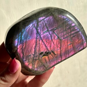 Beautiful Purple Labradorite Freeform from Madagascar | Sunset Labradorite