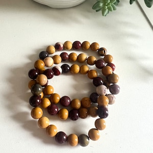 Mookaite Jasper Armband Handgemaakte Crystal Healing Armband 8mm Echte Edelsteen Kralen Cadeau voor vriend Stress Relief Kalmerende armband