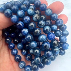 Super High Quality Kyanite Bracelets 10mm beads Handmade Kyanite