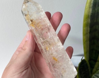 Quartz with Hematoid Inclusions Tower | Golden Healer in Quartz Obelisk