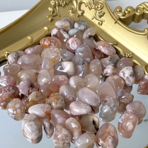 Pretty Flower Agate Tumbled Stones | Small Flower Agate Tumbles