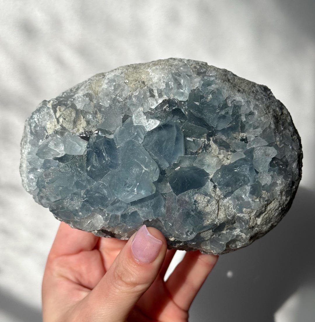Beautiful Celestite Geode 1KG | Raw Celestite Egg - Etsy