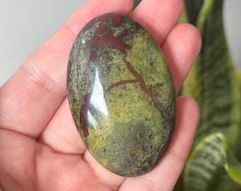 Hermosa piedra de palma de jaspe de sangre de dragón / piedra de palma de jaspe de sangre