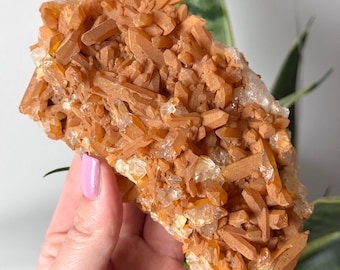 Tangerine Quartz Cluster Large | Raw Tangerine Quartz Cluster from Brazil