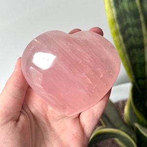 High Quality Rose Quartz Heart Carving with Star Flash | Gemmy Rose Quartz Puffy Heart Asterism