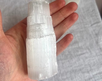 Selenite Tower Carving | Satin Spar Tower