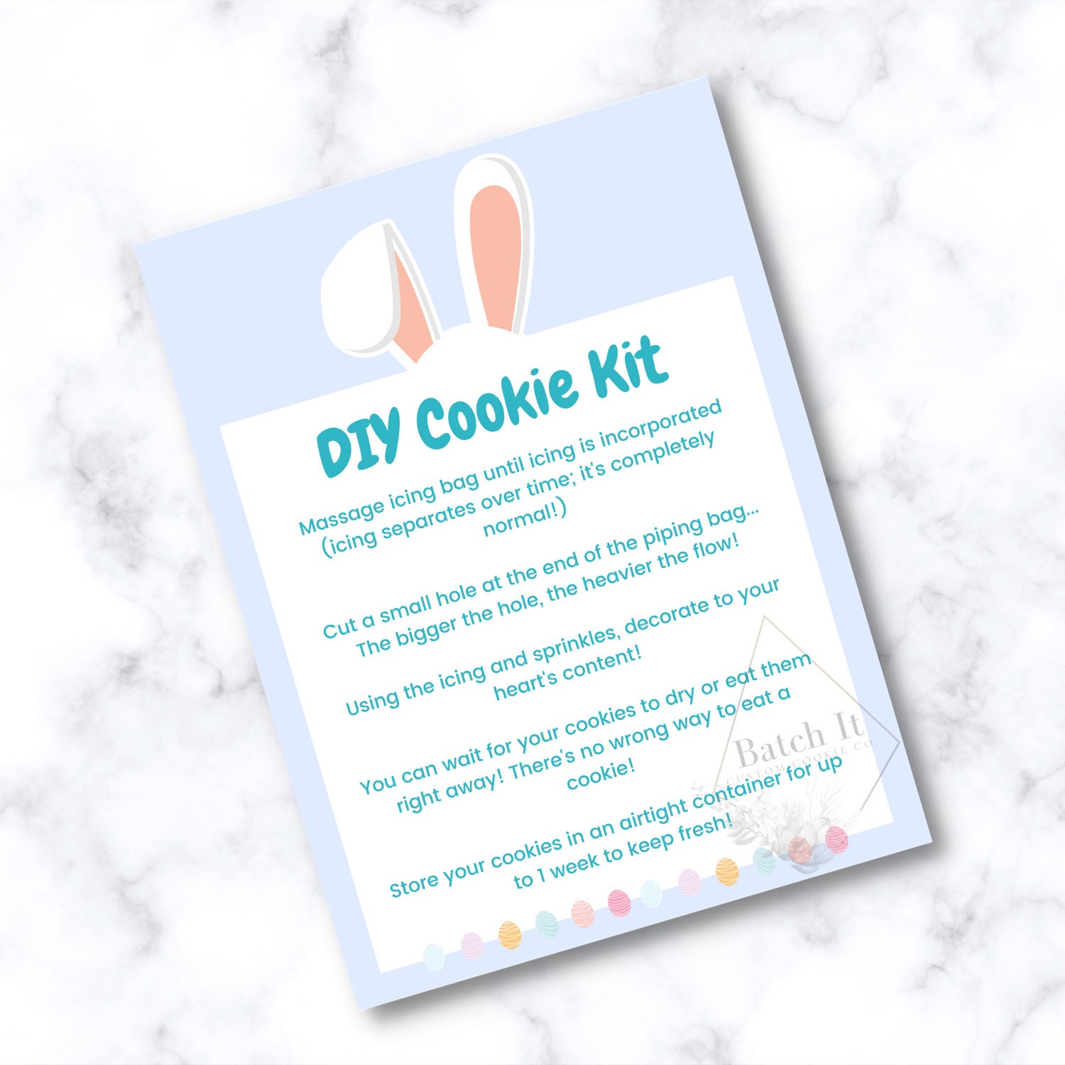 DIY Cookie Kit Instructions Digital Download Etsy