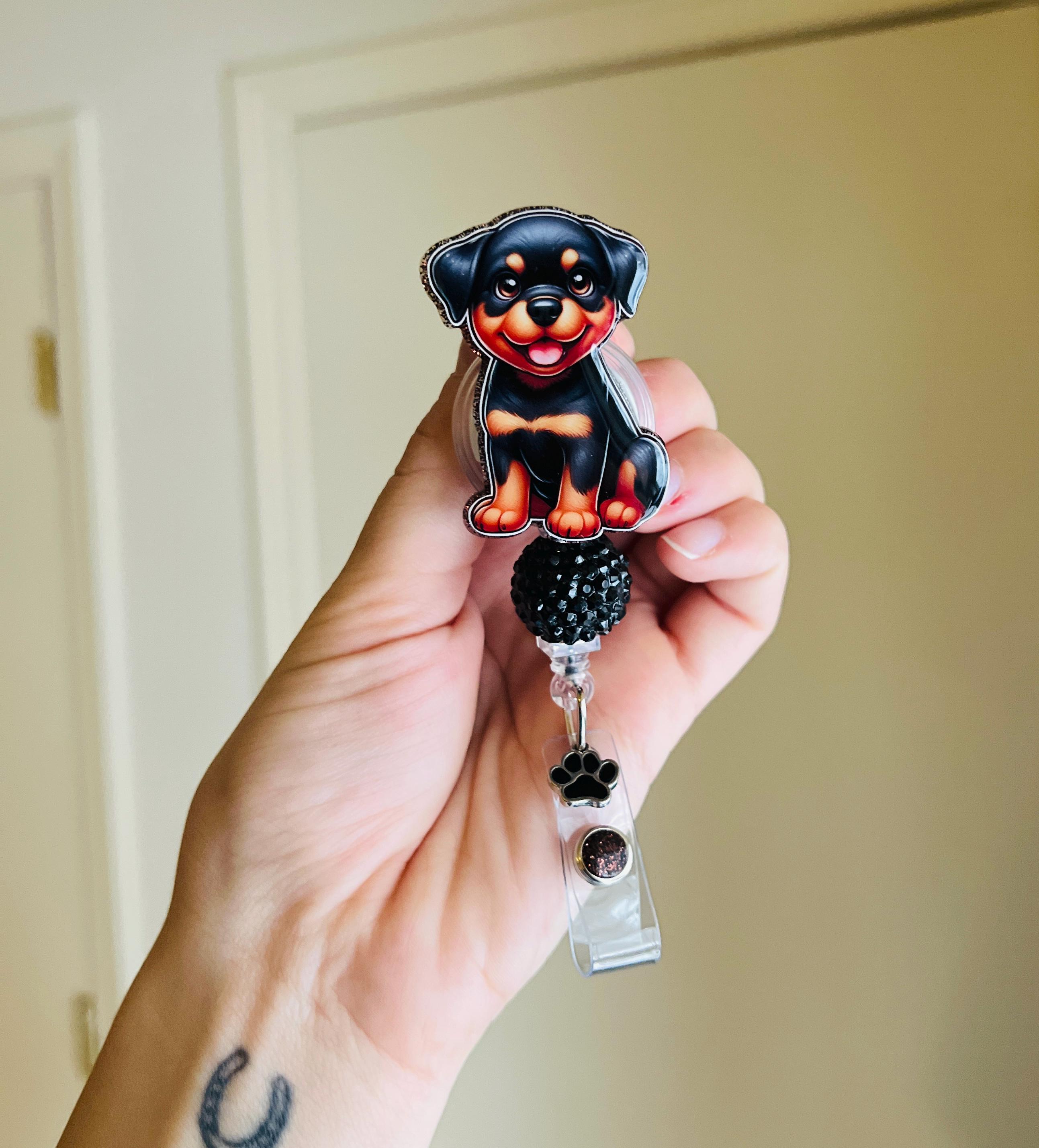 Rottweiler Badge Reel
