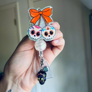 Sugar Skulls Badge Holder