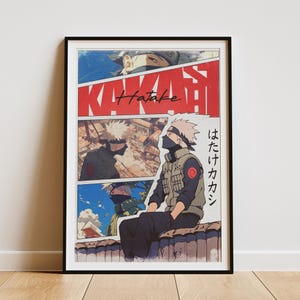 Kakashi Hatake Naruto Poster: Vintage Japanese Manga Anime Art (Digital Download