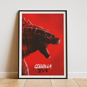 Godzilla Film Poster | Monster Wand Kunst | Digitaler Download | Kaiju Fan Geschenk | Sci-Fi Wohnkultur | Kunstdruck im japanischen Kino