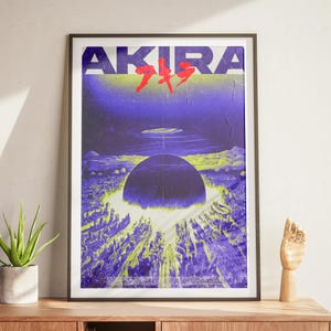 Akira Anime Poster - Retro Cyberpunk Explosion Kunstdruck, Japanische Manga-Wanddekoration, Vintage Otaku Ästhetisches Geschenk