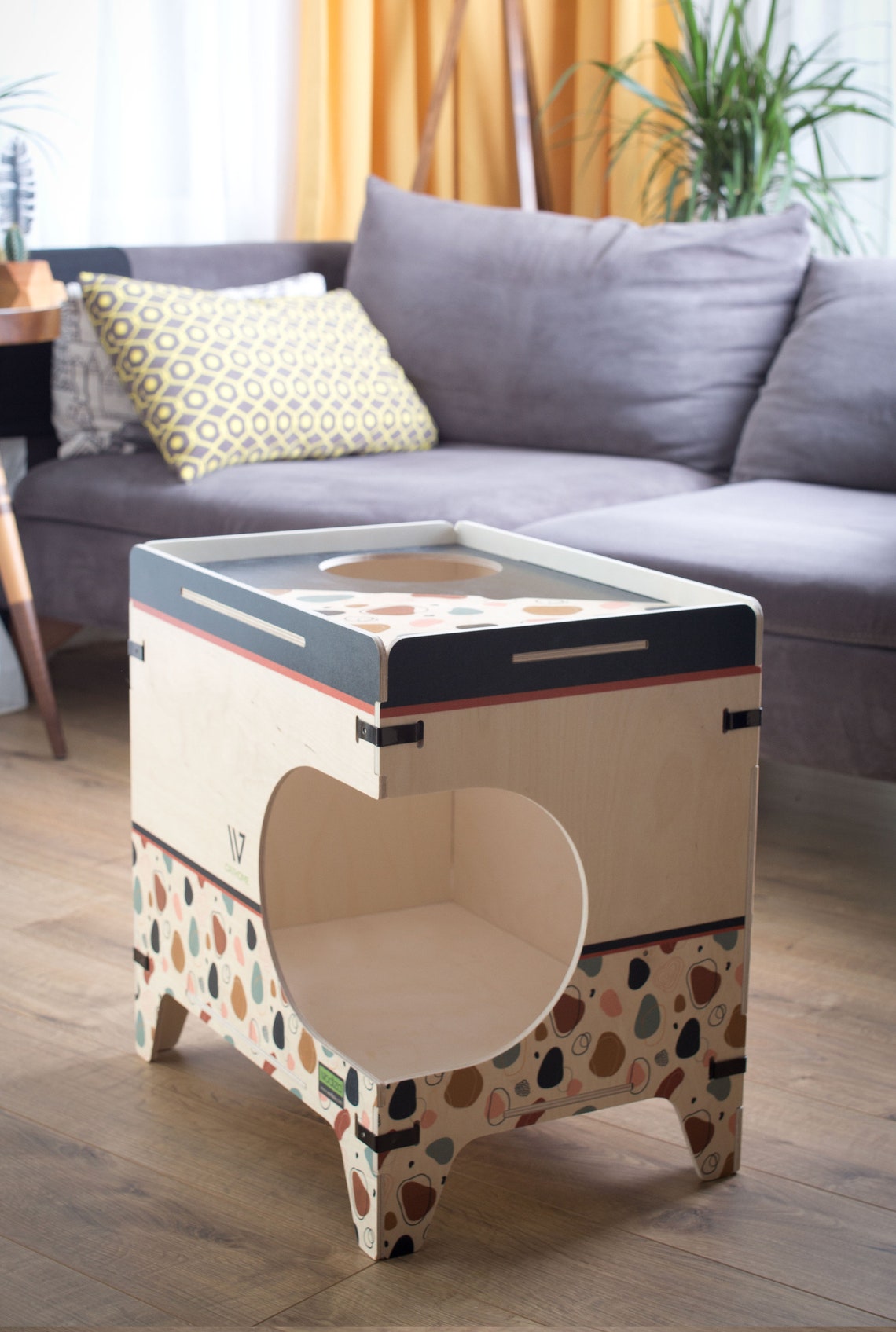 Katzenbett Katzenkissen moderne Katzenhaus Indoor Cat | Etsy