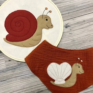 Embroidery file set snail Freya 10x10 13x18 16x26 18x30