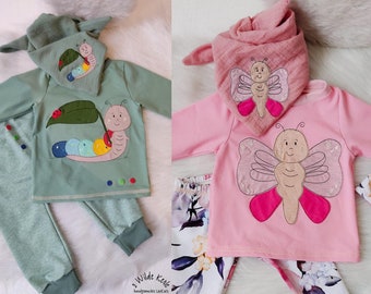 Set de ahorro de archivos de bordado oruga + mariposa de 10x10