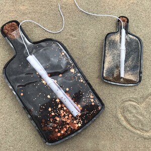 Embroidery file set ITH message in a bottle 10x10 & 13x18