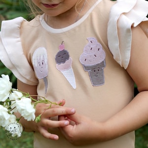 Embroidery File Set Doodle Ice Cream 4 Sizes