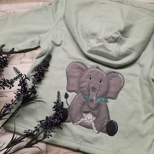 Embroidery file set doodle elephant 4 sizes from 10x10
