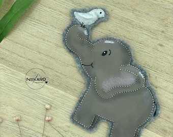 Embroidery File Set Elephant Doodle 4 Sizes