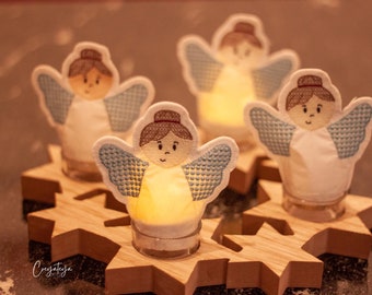 Embroidery file ITH Angel Tealight Cover 10x10