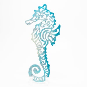 Beautiful Handmade Seahorse, Stunningly Painted, Handcut Seahorse, Seahorse Decor