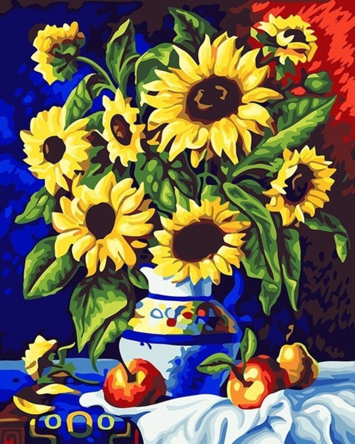 Sunflowers Paint by Numbers Etsy