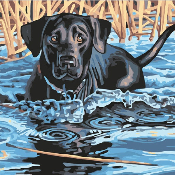 Paint by Number Dog Etsy