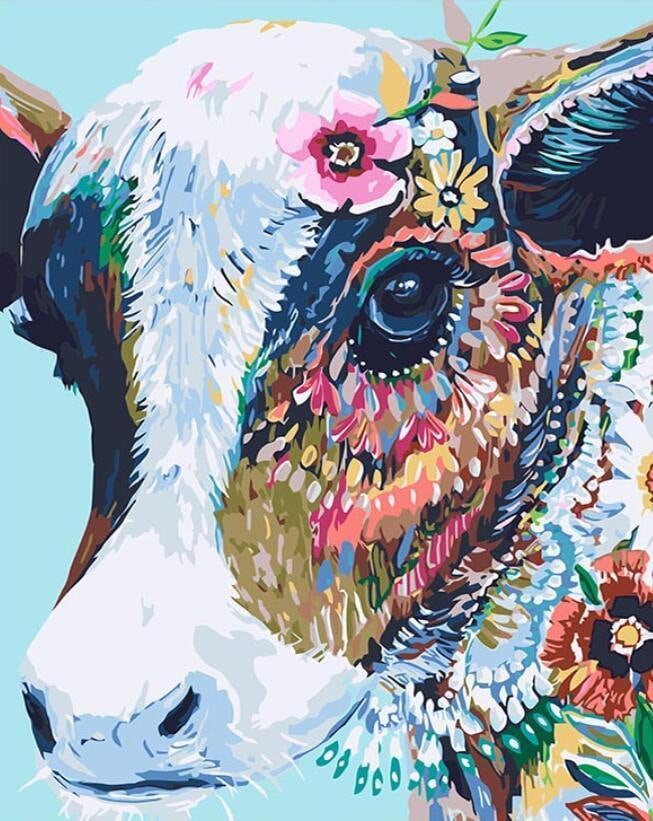5d Diamond Painting Sunflower Cow Full Drill Paint With Diamond Art, Oil  Paintings Flowers And Cattle By Number Kits Embroidery Rhinestone Wall Home  D