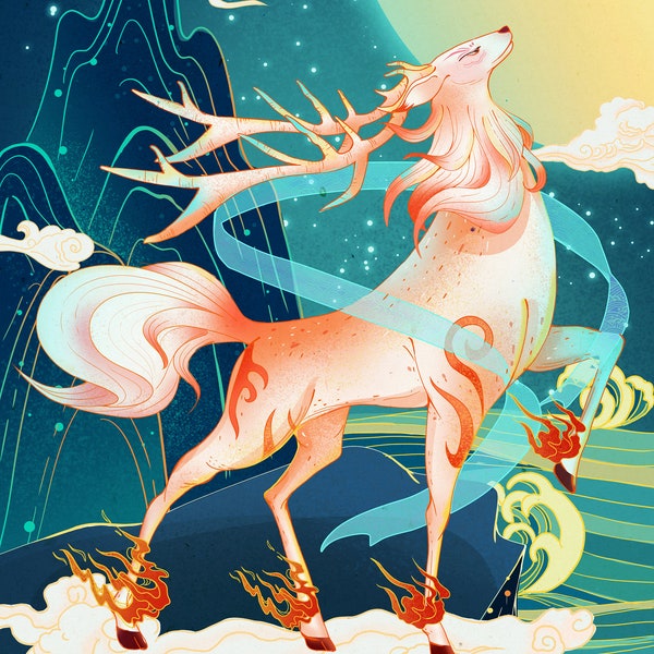 Paint by Number Deer Etsy