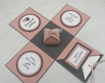 Explosion box original money packaging, personalized voucher packaging