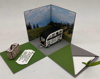 Explosion box bus trip, travel voucher, original money packaging