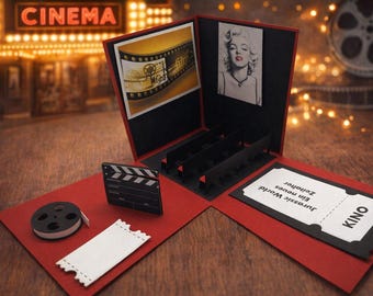 Explosion box cinema voucher, voucher for a movie night, voucher for a movie night