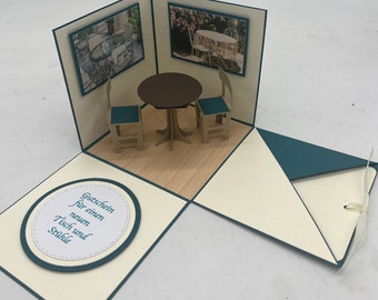 Caja explosiva como vale para muebles, embalaje de dinero personalizado, embalaje de vale original