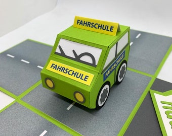 Caja explosiva para cumpleaños, regalo para el carné de conducir, envoltorio original y personalizado para dinero, dinero para el carné de conducir