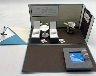 Explosion box for wellness, sauna, personalized gift certificate or money packaging