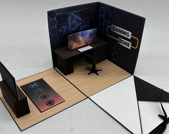 Explosion box voucher for gaming room, playroom, game room