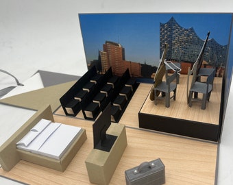 Explosion box as an original voucher for the Elbphilharmonie with hotel accommodation