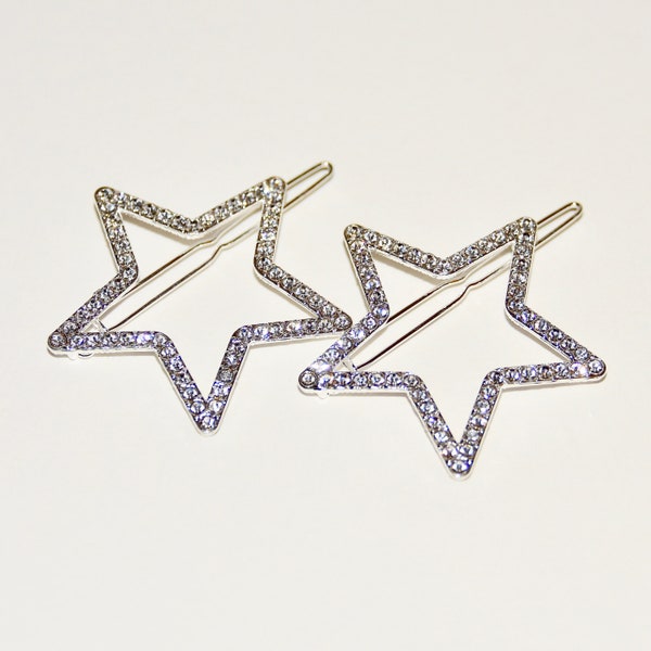Paired Sparkling Star/Diamond/Crystal Hair clips/ Barrette (for 2 PCS*)
