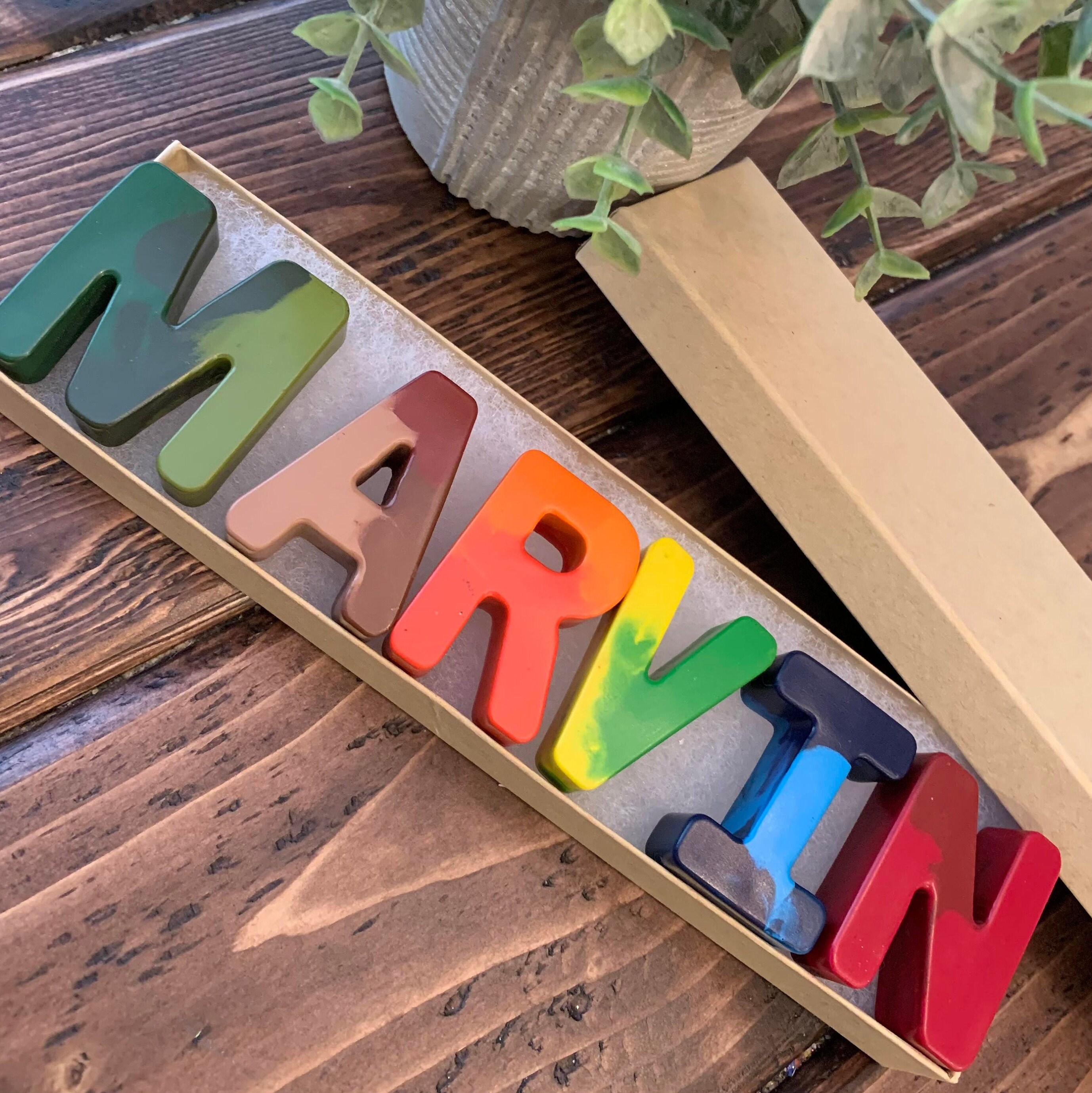 personalized crayon name set crayon name set preschool etsy