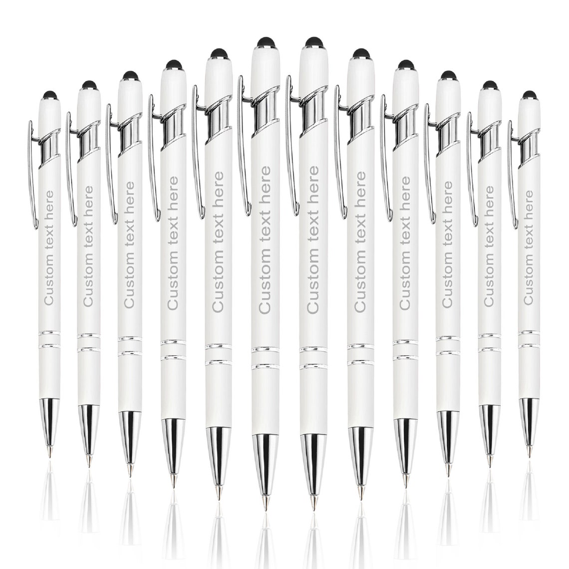 Personalized Pens Bulk with Name Black Ink 0.5 mm Stylus Tip Etsy