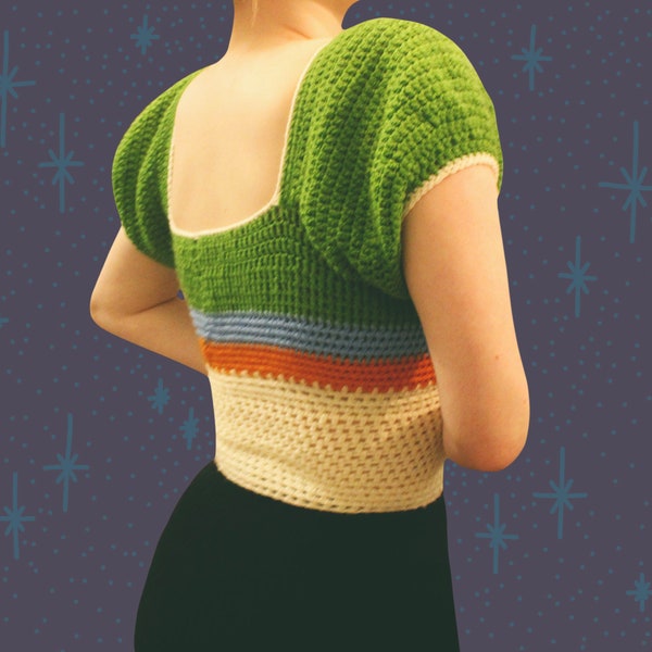 Square Neck Crop Top Crochet Pattern