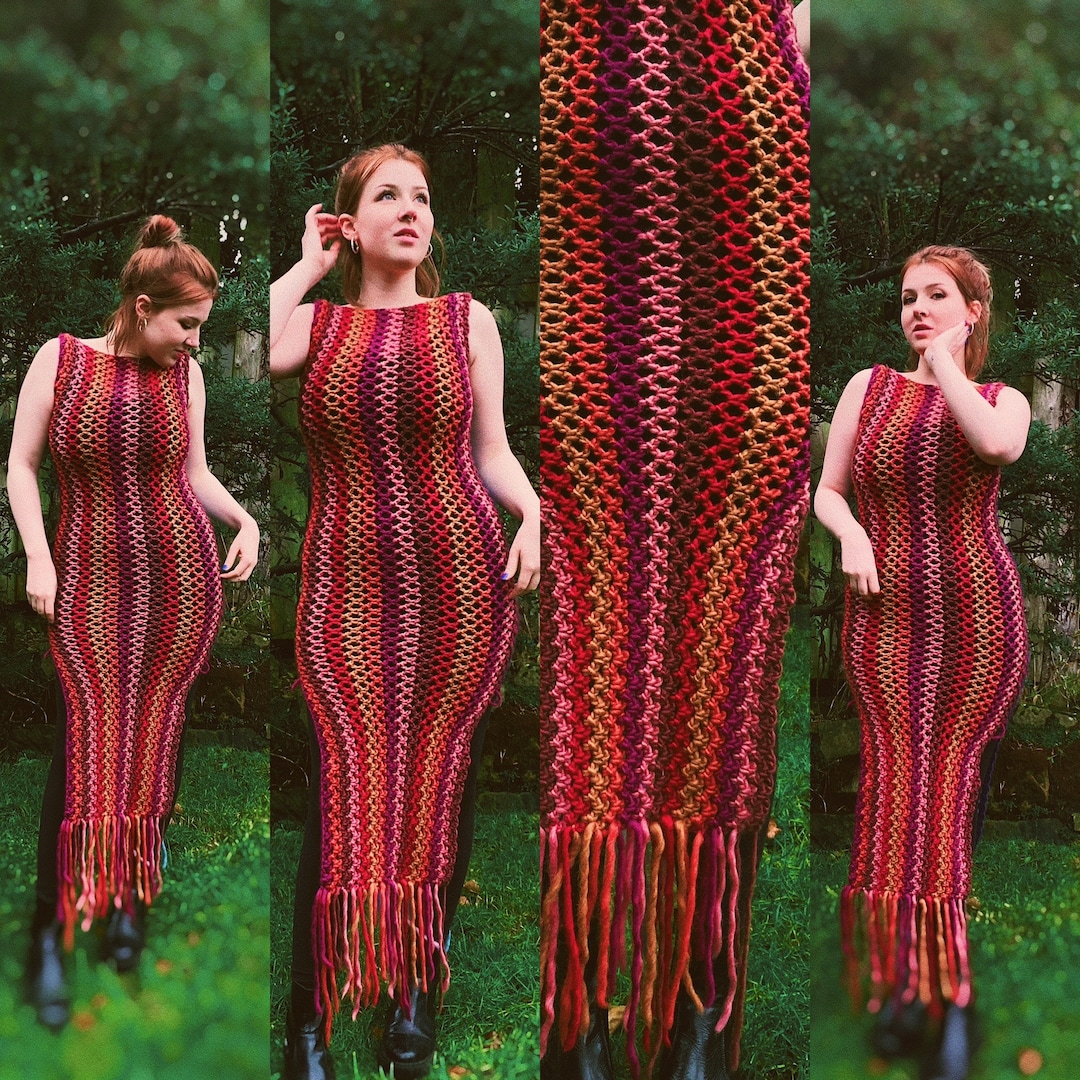 Hot Mesh Dress Crochet Pattern PDF Etsy