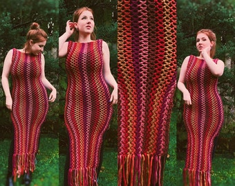 Hot Mesh Dress Crochet Pattern PDF