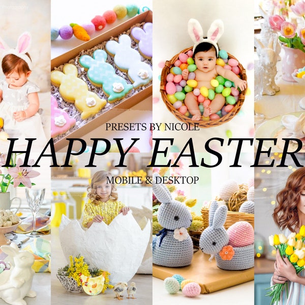 6 HAPPY EASTER Lightroom Mobile & Desktop Presets, Spring Presets, Family Presets, Blogger Presets, Easter Presets, Instagram Presets, Vsco