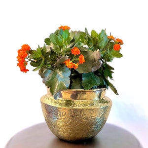 Floral Design Brass Flower Pot | Brass Planter | Vintage Planter | Vintage Decor | Completely Handmade | Contemporary Decor | 100% Brass